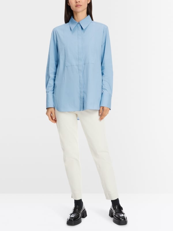 Marc Cain Hemdbluse mit Plastron-Effekt Im Verkauf