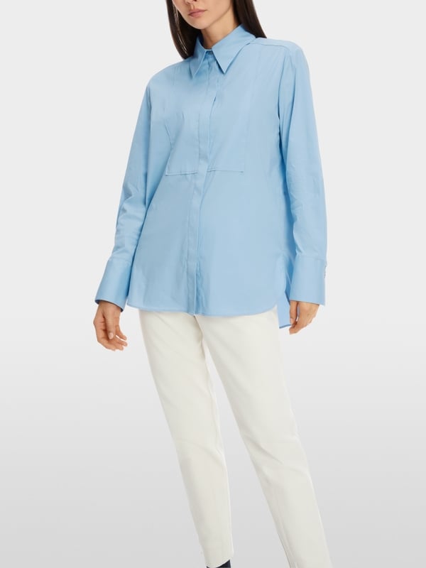 Marc Cain Hemdbluse mit Plastron-Effekt Im Verkauf