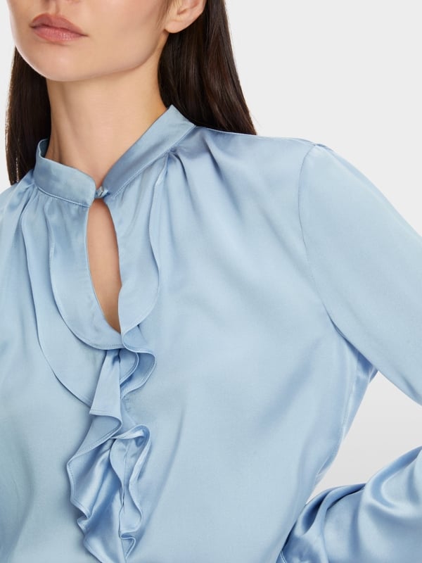 Marc Cain Elegante Bluse mit Volant zollfrei