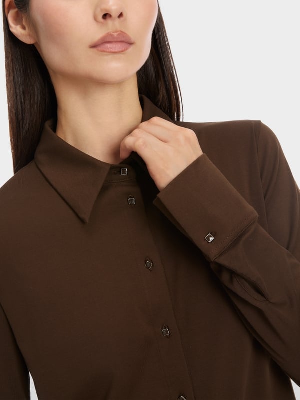 Marc Cain Hemdbluse mit überschnittener Schulter Rabatte dieses Monats