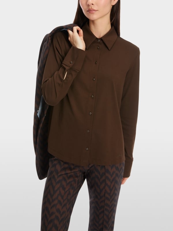 Marc Cain Hemdbluse mit überschnittener Schulter Rabatte dieses Monats