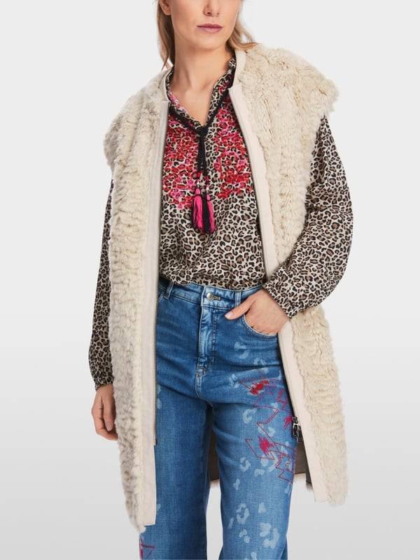 Marc Cain Weste aus lockigem Fun Fur Bis zu 50% Rabatt