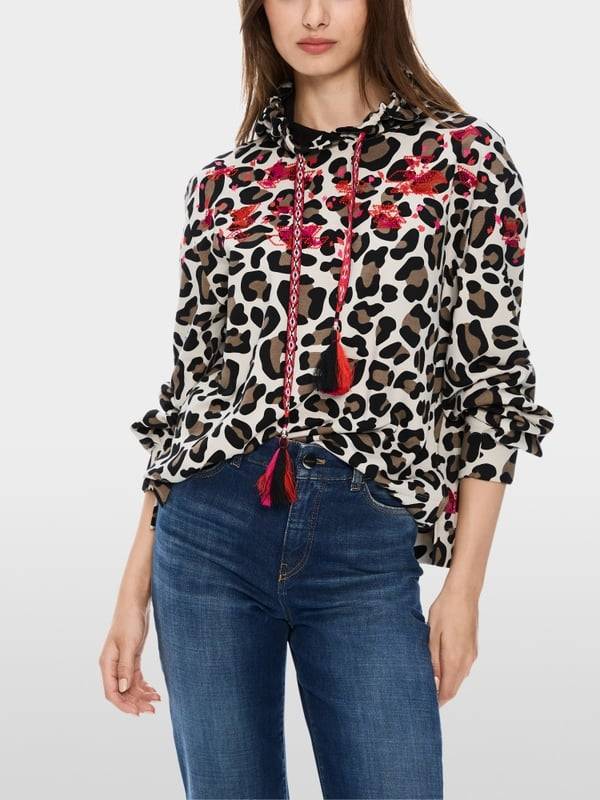 Marc Cain Kapuzen-Sweatshirt in Mustermix Bis zu 65% Rabatt