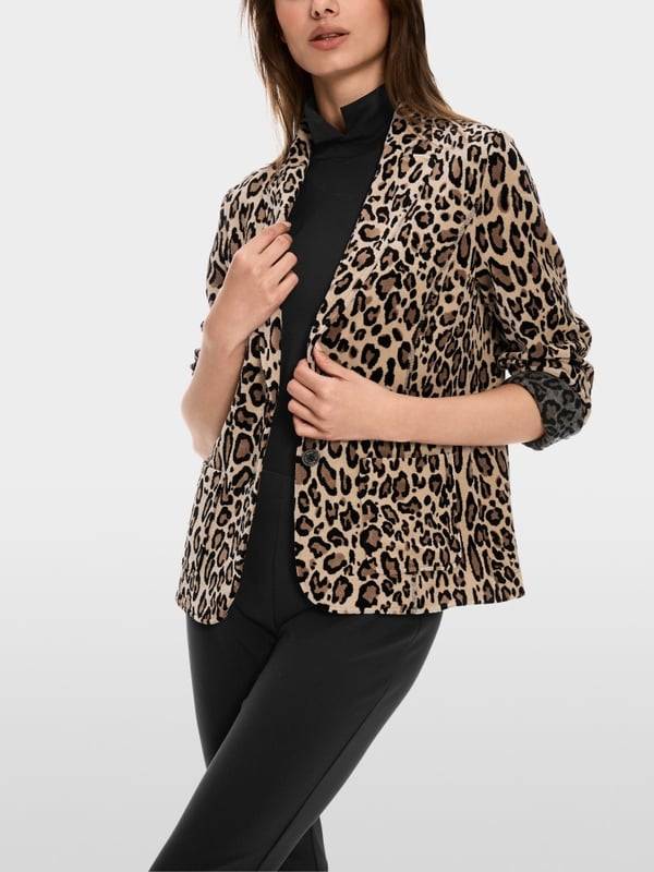 Marc Cain Körpernaher Blazer in Nickisamt Clearance-Verkauf