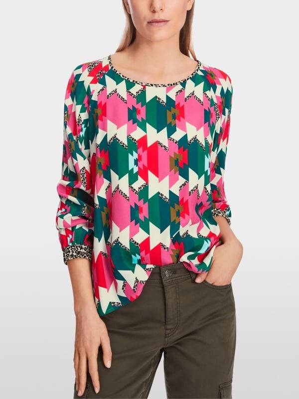 Marc Cain Viskosebluse mit Raglan Schlussverkauf