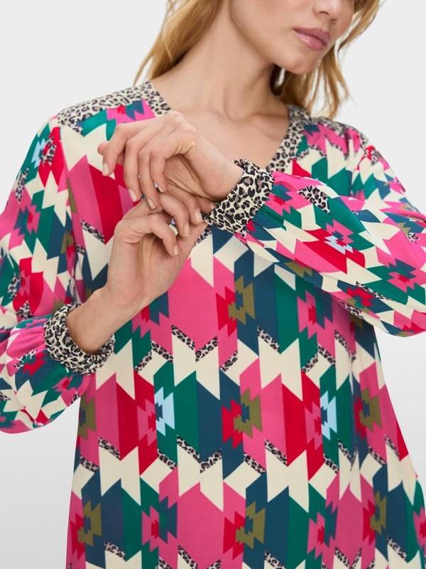 Marc Cain Viskosekleid in Material- und Mustermix Günstiger Verkauf