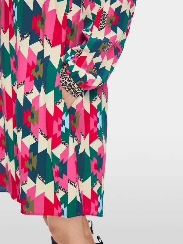 Marc Cain Viskosekleid in Material- und Mustermix Günstiger Verkauf
