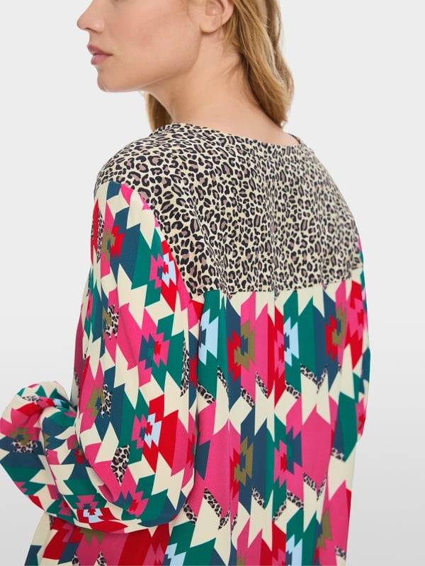 Marc Cain Viskosekleid in Material- und Mustermix Günstiger Verkauf