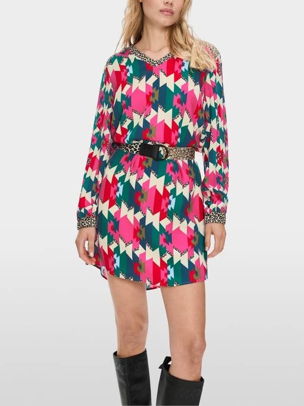 Marc Cain Viskosekleid in Material- und Mustermix Günstiger Verkauf