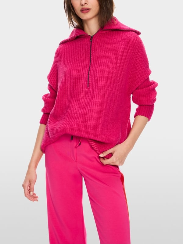 Marc Cain Sweater mit Troyer - Knitted in Germany Blitzverkäufe