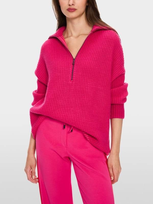 Marc Cain Sweater mit Troyer - Knitted in Germany Blitzverkäufe