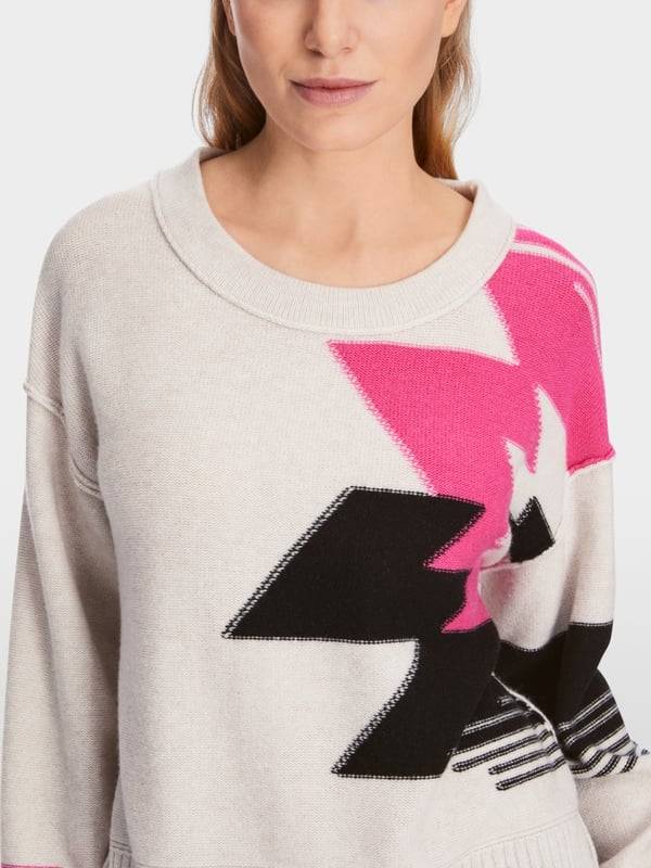 Marc Cain Sweater aus Wollmix mit Kaschmir Kostenloser Versand