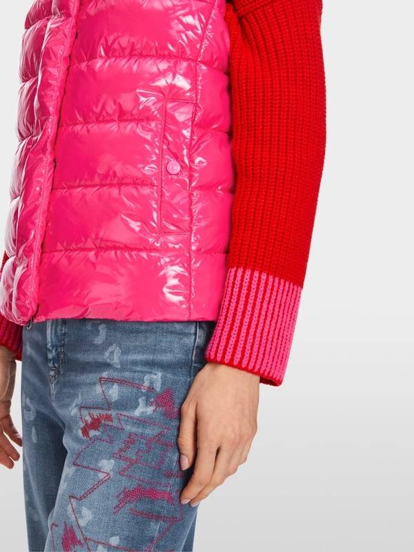 Marc Cain Glänzende Steppweste mit Stehkragen Flash Sale
