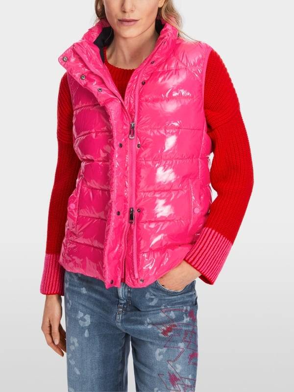 Marc Cain Glänzende Steppweste mit Stehkragen Flash Sale