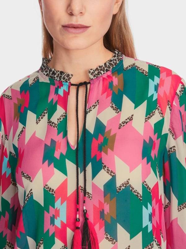 Marc Cain Viskose-Schlupfbluse im Mustermix Top Angebot