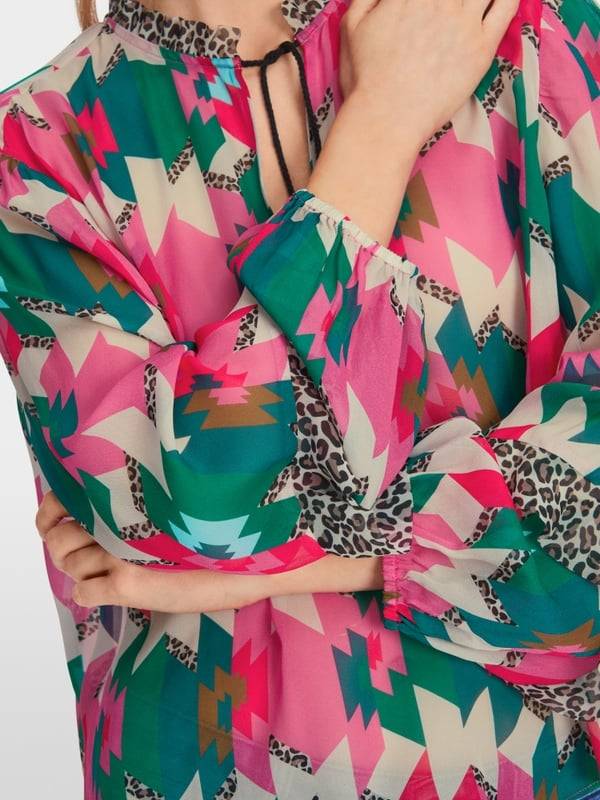 Marc Cain Viskose-Schlupfbluse im Mustermix Top Angebot