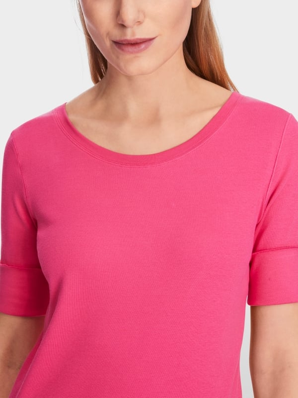 Marc Cain Baumwoll-T-Shirt mit 3/4-Ärmel Tiefpreis
