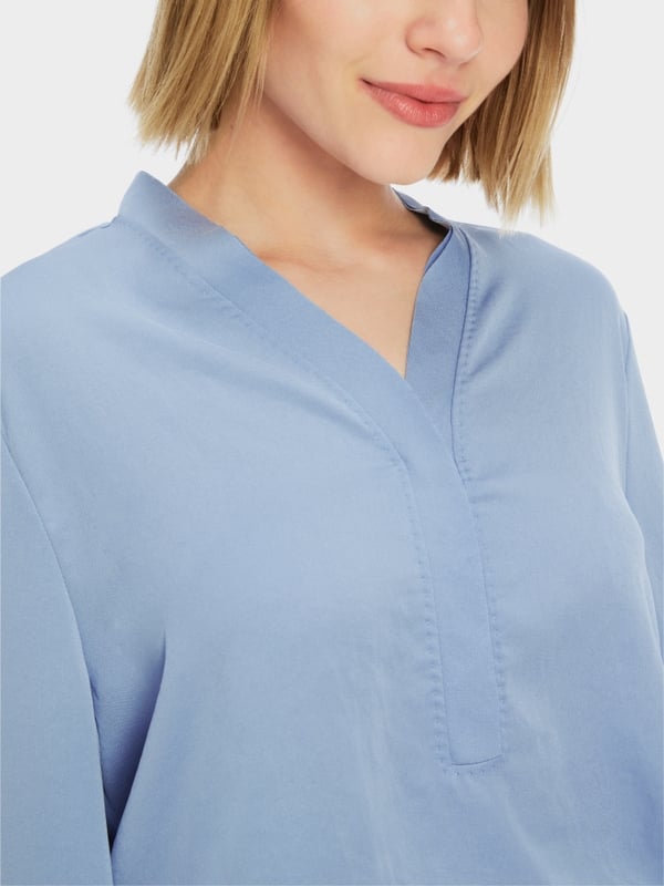 Marc Cain V-Neck-Bluse "Rethink Together" Super Rabatt