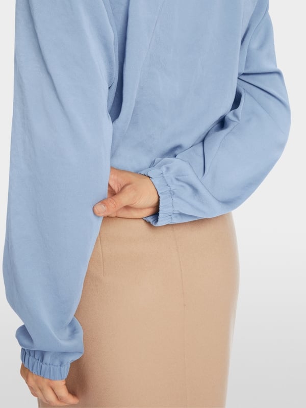 Marc Cain V-Neck-Bluse "Rethink Together" Super Rabatt