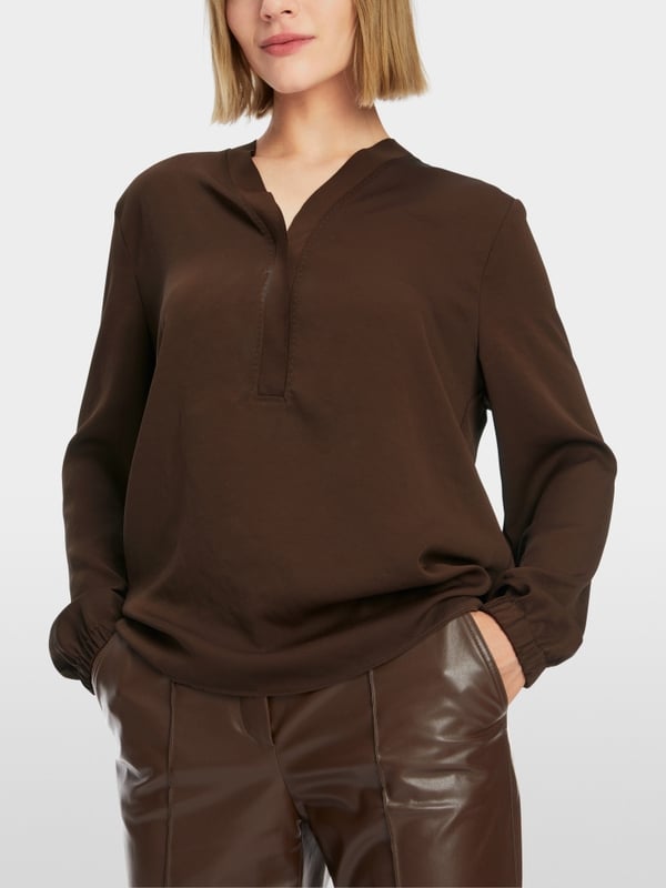 Marc Cain V-Neck-Bluse "Rethink Together" Riesige Rabatte