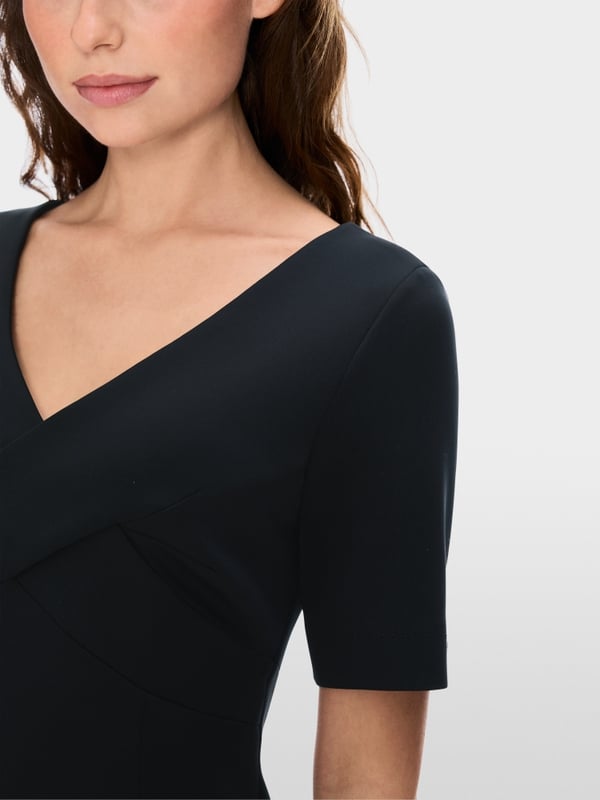Marc Cain Scuba-Kleid mit Wickeleffekt Riesige Rabatte