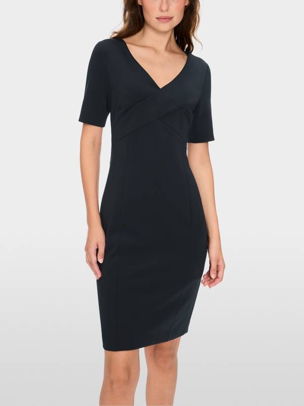 Marc Cain Scuba-Kleid mit Wickeleffekt Riesige Rabatte