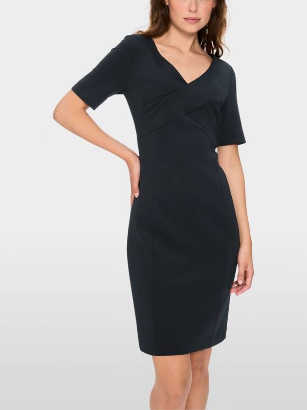 Marc Cain Scuba-Kleid mit Wickeleffekt Riesige Rabatte
