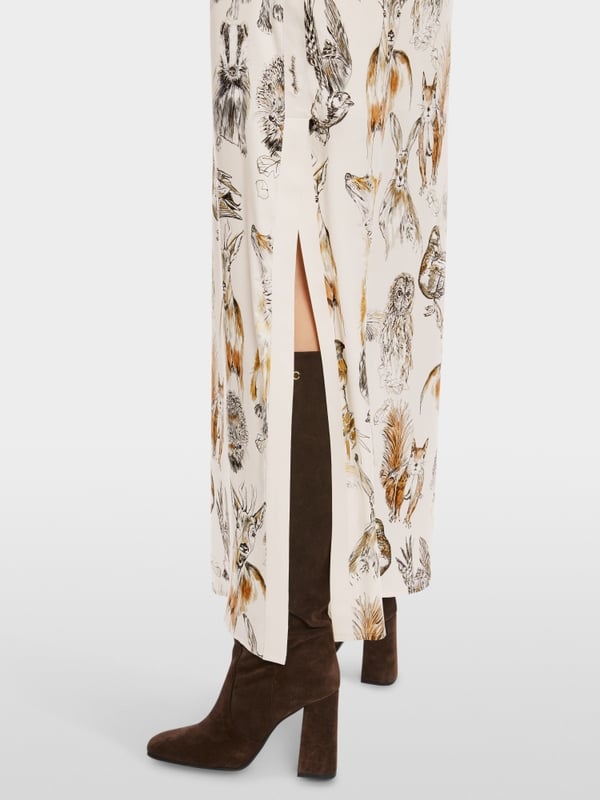 Marc Cain Langer Rock mit Tier-Print Saisonschlussverkauf