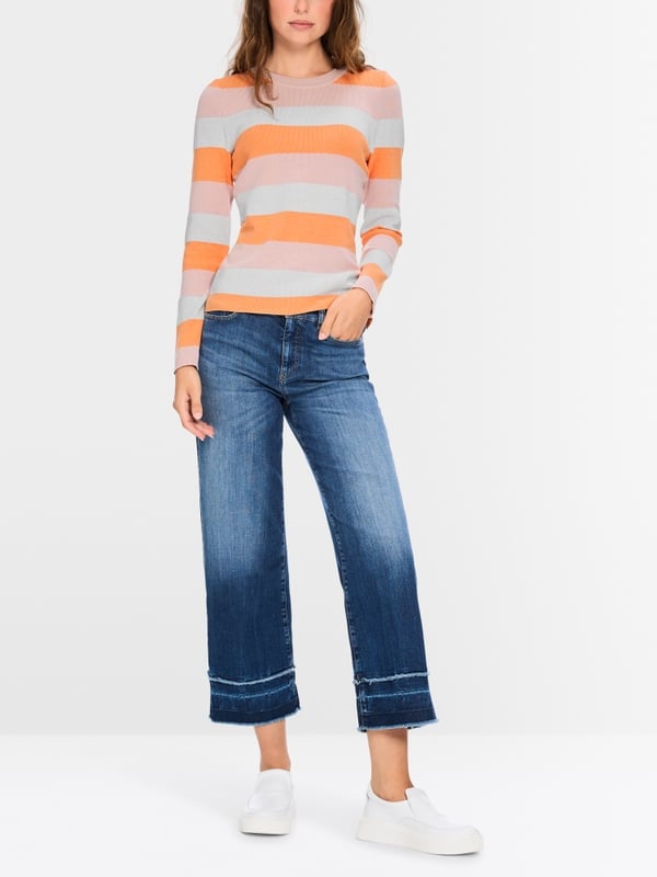 Marc Cain Gestreifter Sweater Knitted in Germany Rabatt