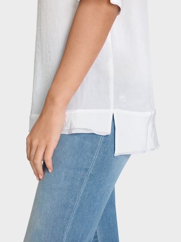 Marc Cain Unifarbene Schlupfbluse Tägliche Deals