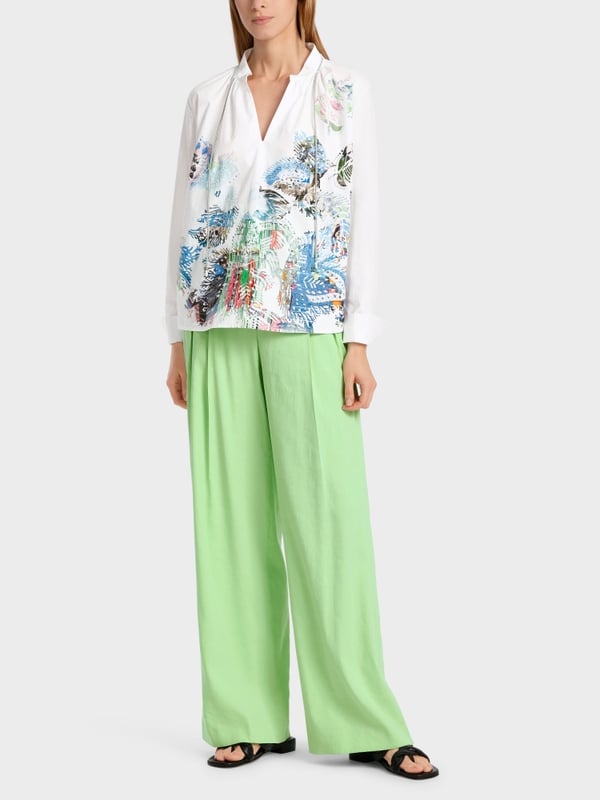 Marc Cain Bluse mit Print und Applikationen Riesige Ersparnisse