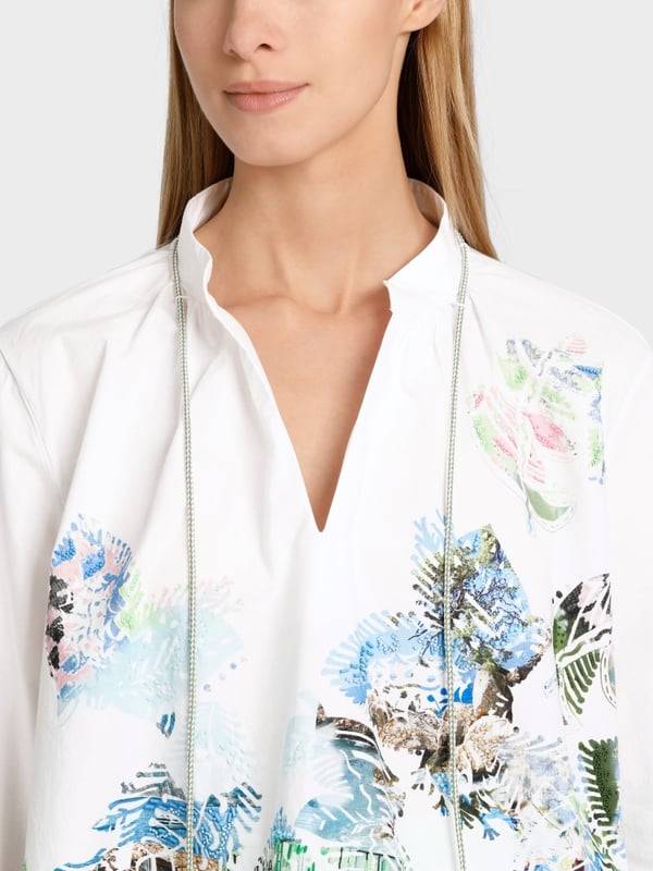 Marc Cain Bluse mit Print und Applikationen Riesige Ersparnisse