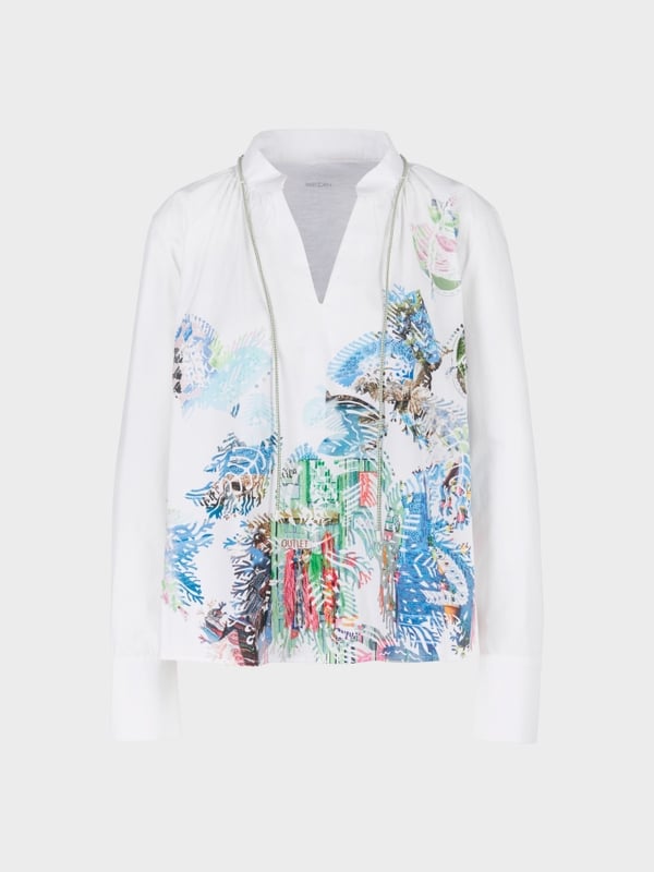 Marc Cain Bluse mit Print und Applikationen Riesige Ersparnisse