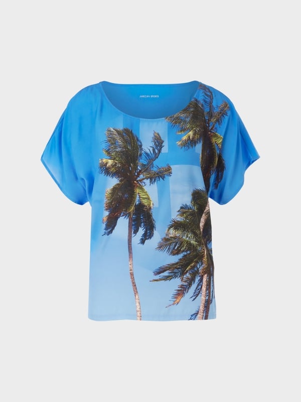 Marc Cain Bluse mit Palmenprint Kostenlose Rückgabe