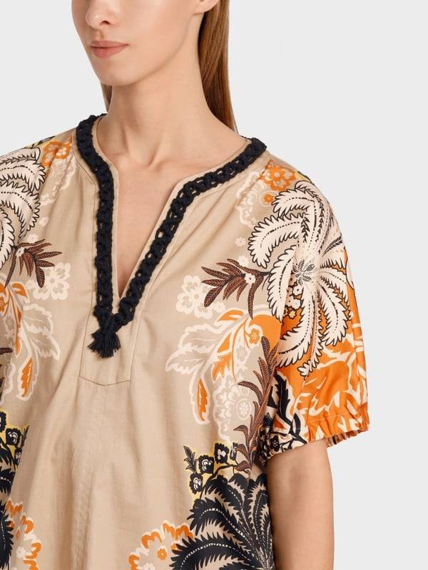 Marc Cain Bedruckte Bluse im Tunikastil Neueste Stile