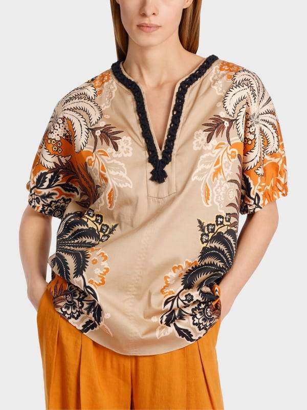 Marc Cain Bedruckte Bluse im Tunikastil Neueste Stile