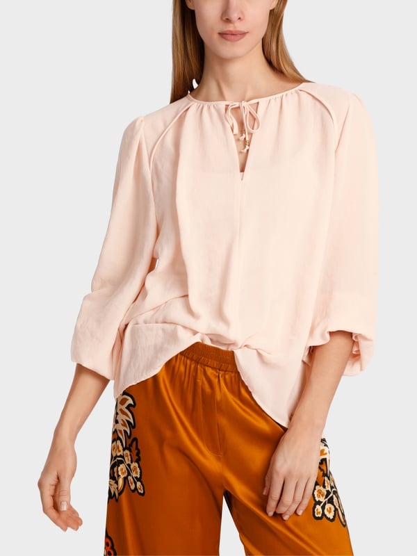 Marc Cain Leichte Bluse aus recyceltem Polyester Zeitbegrenzte Promotion