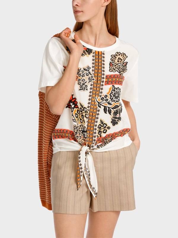 Marc Cain Bluse in Materialmix Bis zu 50% Rabatt