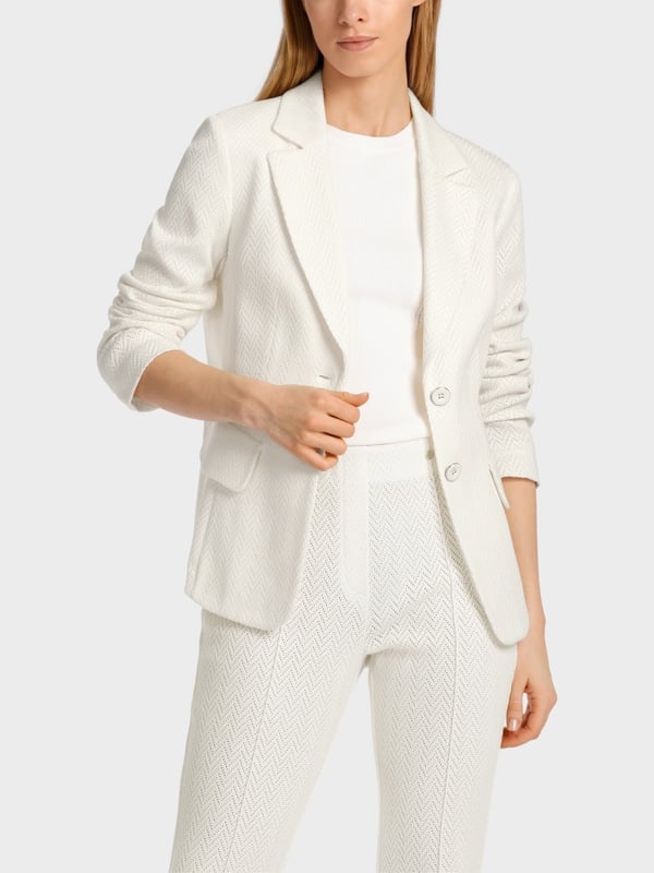 Marc Cain Körpernaher Blazer aus Strick 50% Rabatt mit kostenlosem Versand