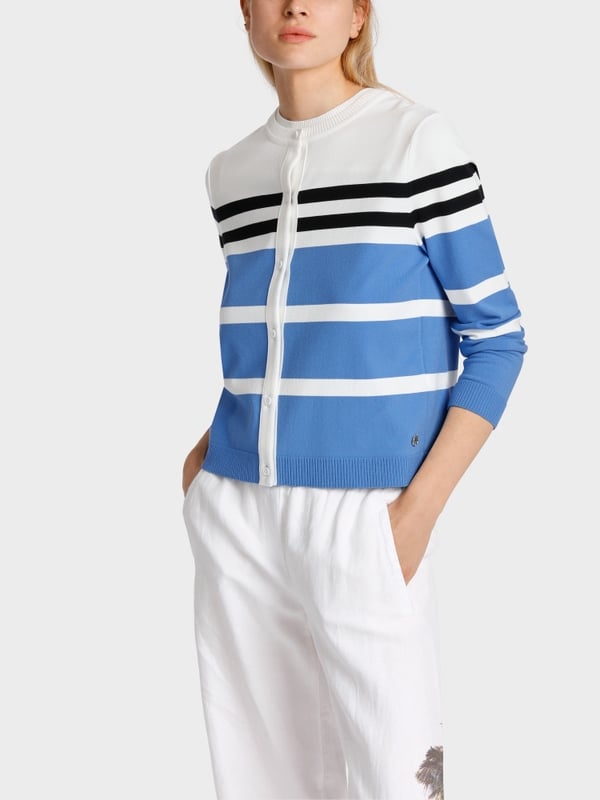 Marc Cain Gestreifter "Rethink Together" Cardigan Online