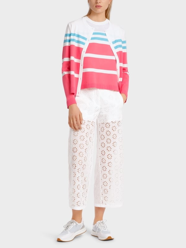 Marc Cain Gestreifter "Rethink Together" Cardigan Fabrikverkauf