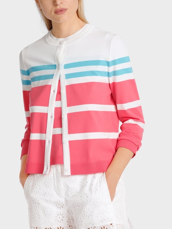 Marc Cain Gestreifter "Rethink Together" Cardigan Fabrikverkauf