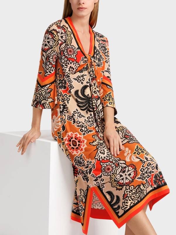 Marc Cain Midilanges Kleid im Seventies Style Tiefpreis