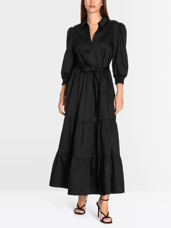 Marc Cain Langes tailliertes Stufenkleid Super Sparpreis