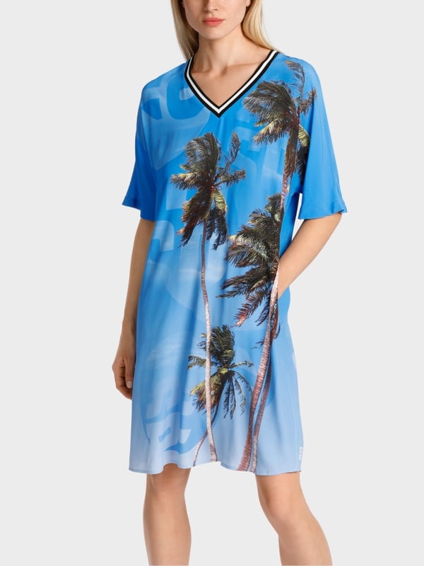 Marc Cain Kleid mit authentischem Palmenprint Kostenlose Rückgabe