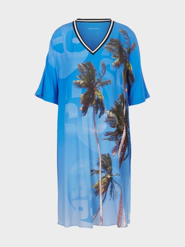 Marc Cain Kleid mit authentischem Palmenprint Kostenlose Rückgabe