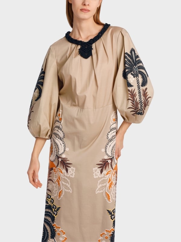 Marc Cain Midilanges, tailliertes Kleid Begrenzte Freigabe