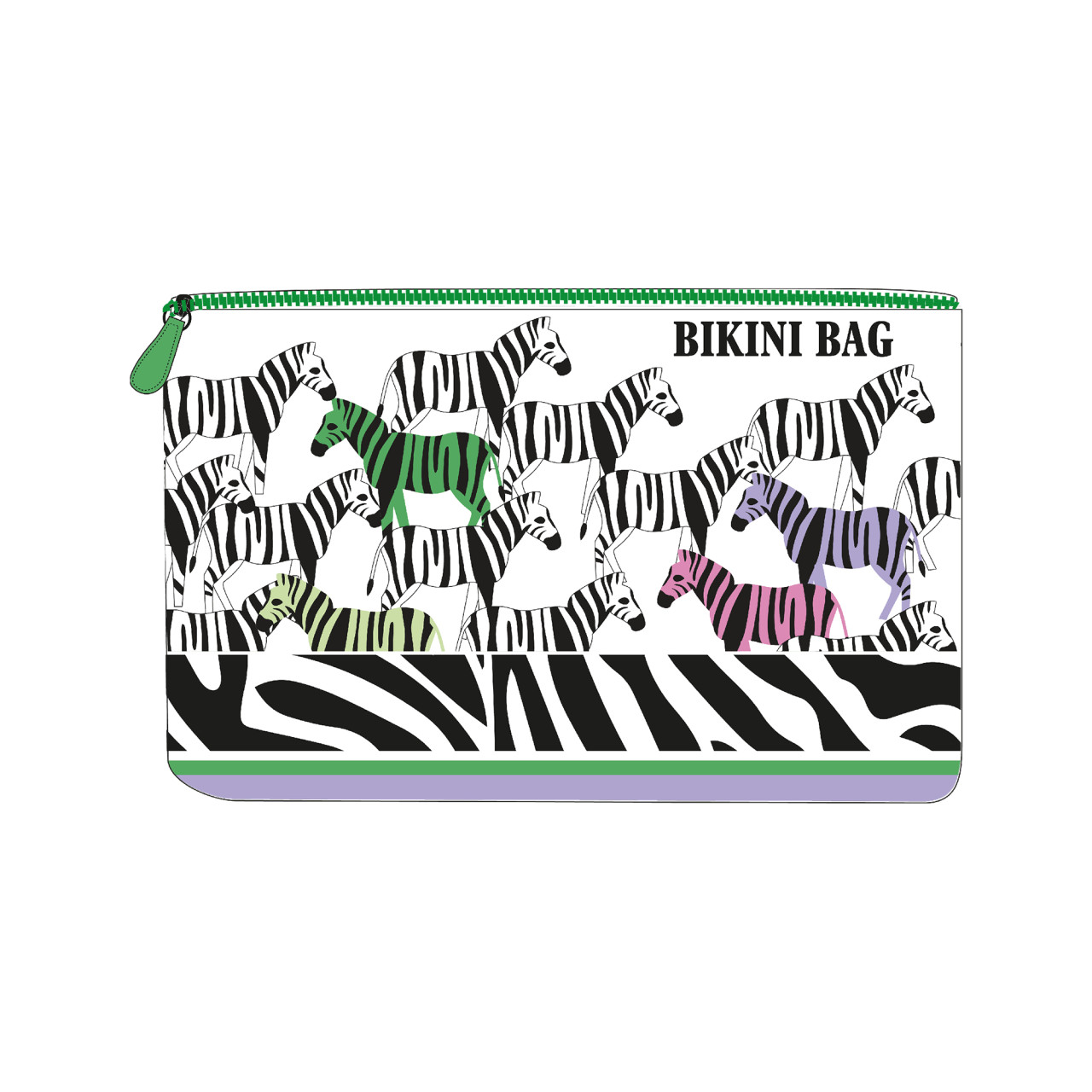 Nitzsche Accessoires Bikinibag mit buntem Zebra-Muster Super Sparpreis