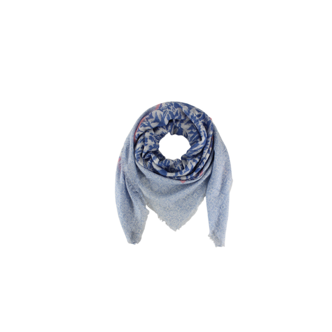 Nitzsche Accessoires Gemustertes, blaues Damen Tuch Kostenlose Rückgabe