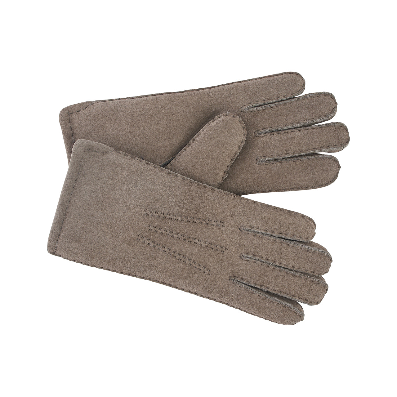Nitzsche Accessoires Klassische Lederhandschuh mit Lammfell und Ziernähten Outlet
